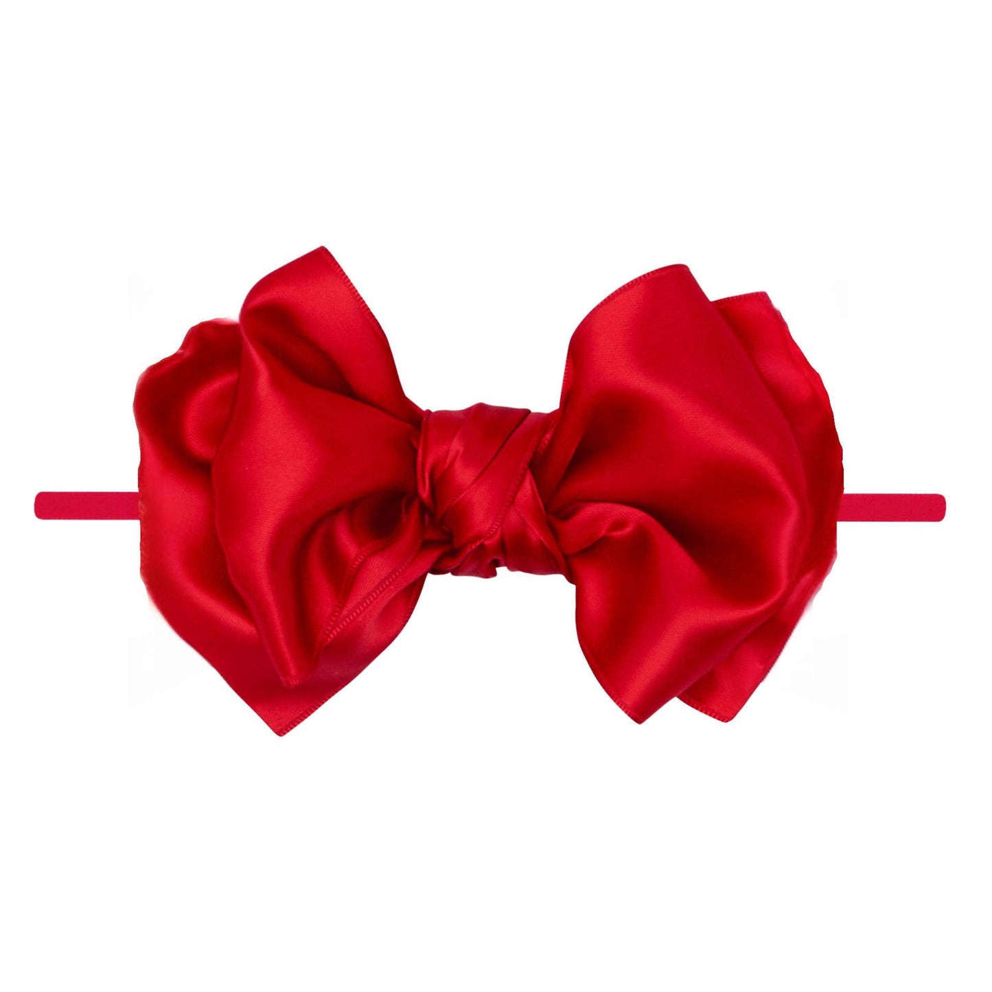 Baby Bling Bows - Baby Bling® Satin FAB® Skinny nylon headband with satin bow
