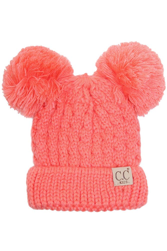 C.C Kids Double Pom Pom Beanie