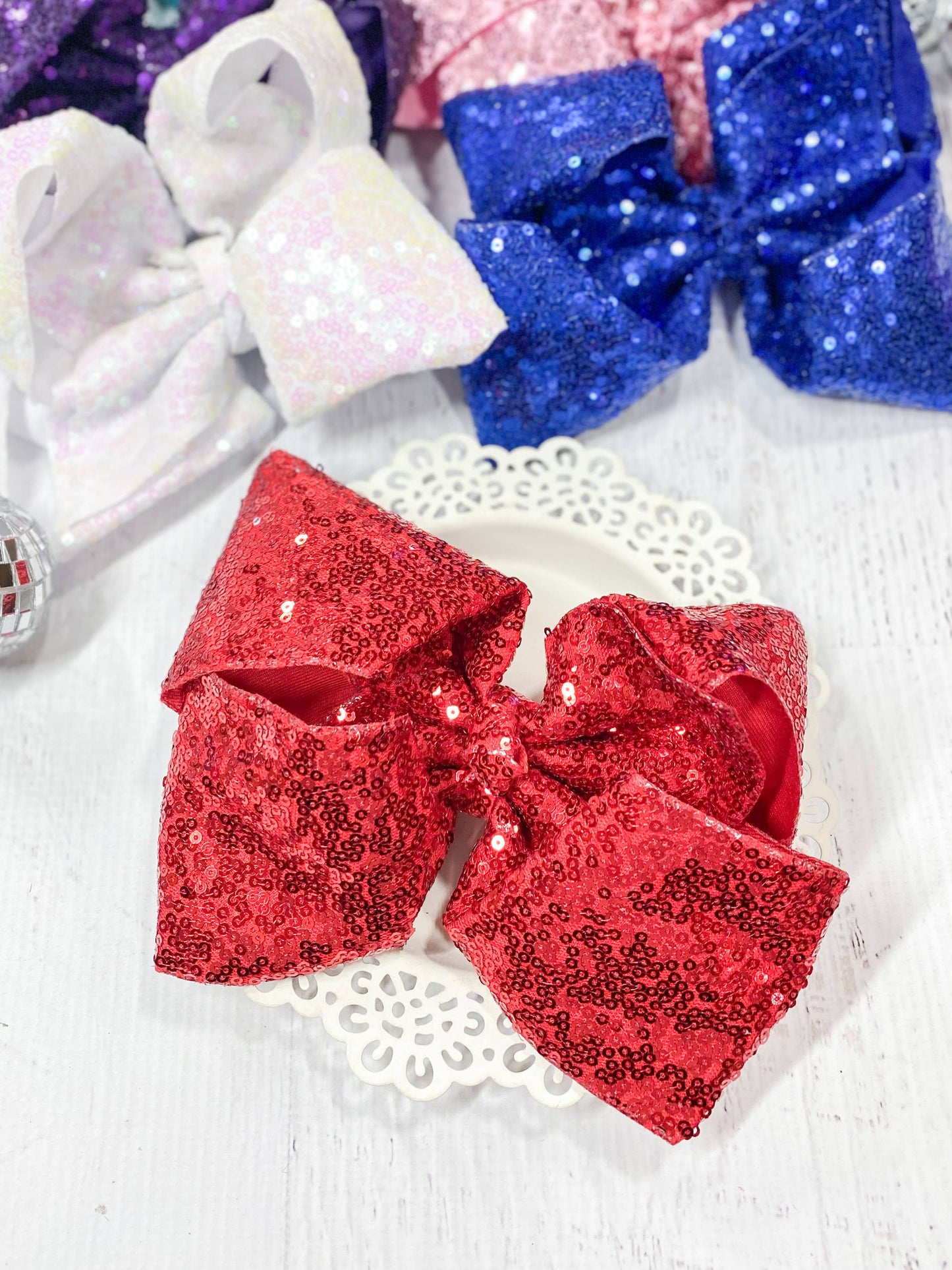 Sequin Texas Size Hair Bows