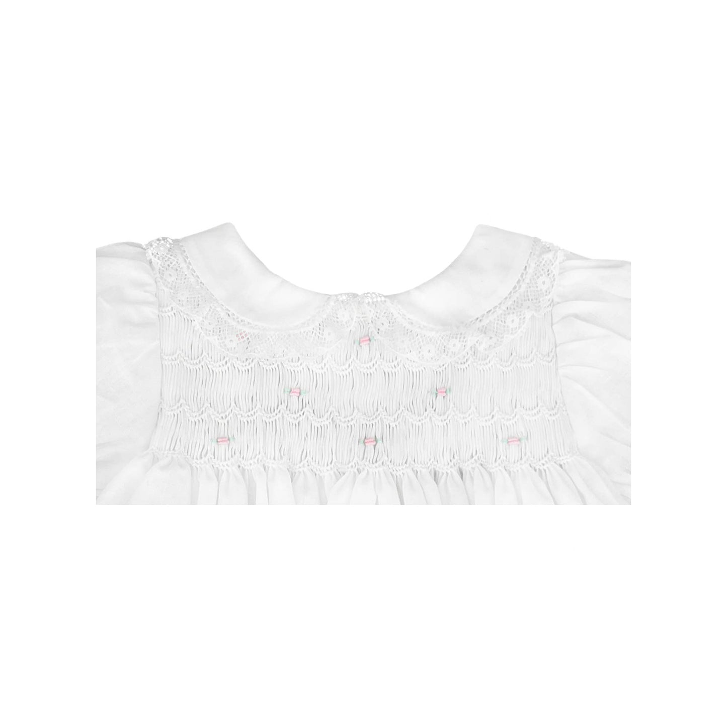 Fully Smocked Dress with Lace