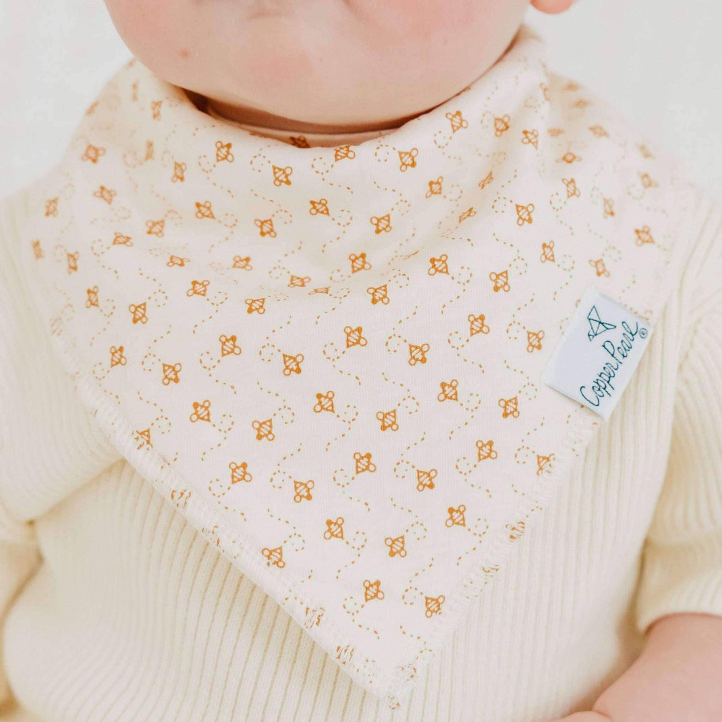 Copper Pearl | 4 Pack Baby Bandana Bibs - Eden