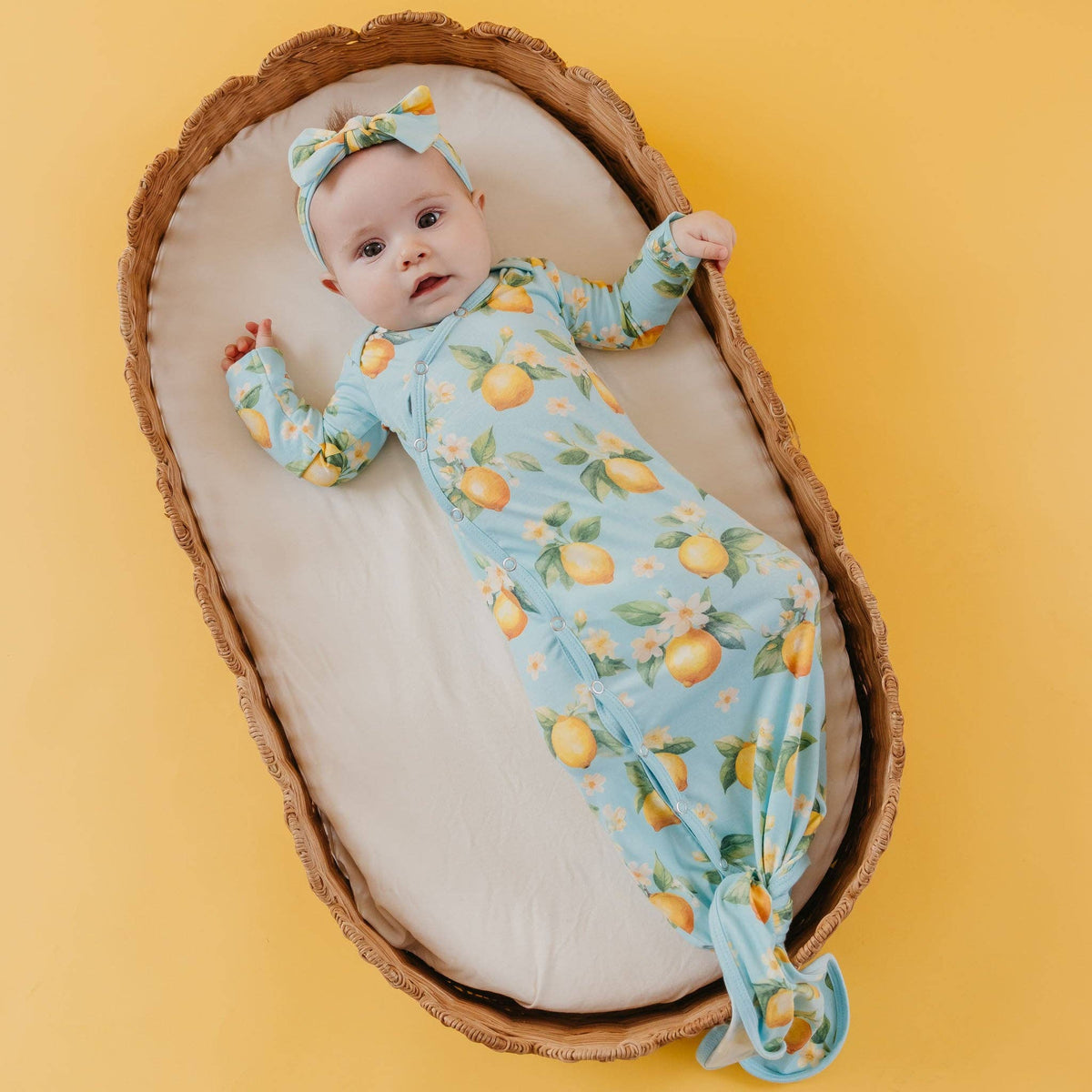 Copper Pearl | Newborn Knotted Gown - Melody