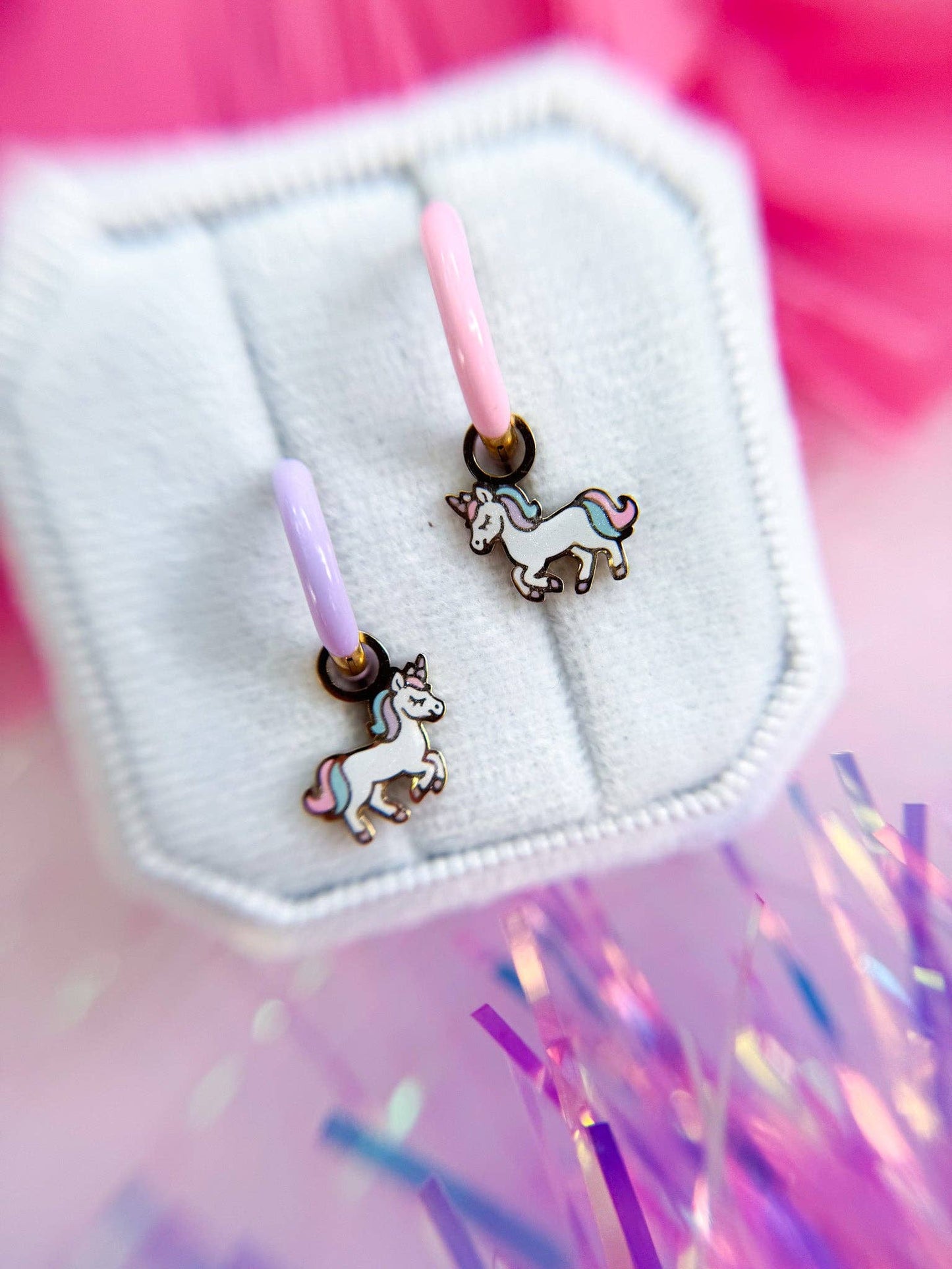 Rainbow Unicorn Huggie Charms