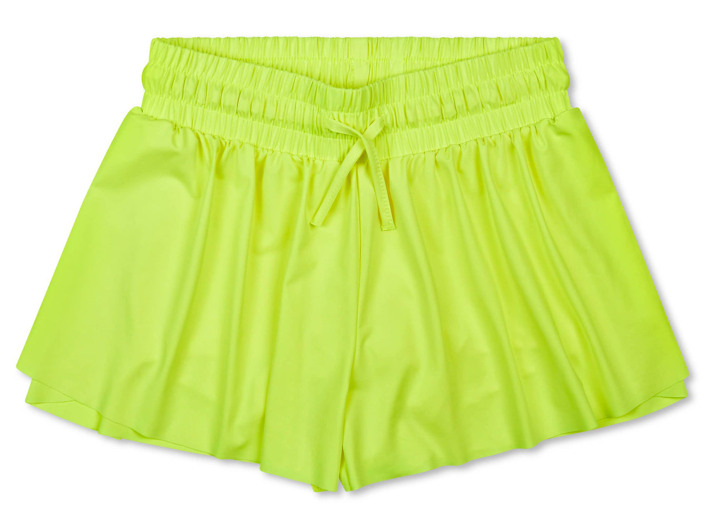 Neon Yellow Butterfly Shorts