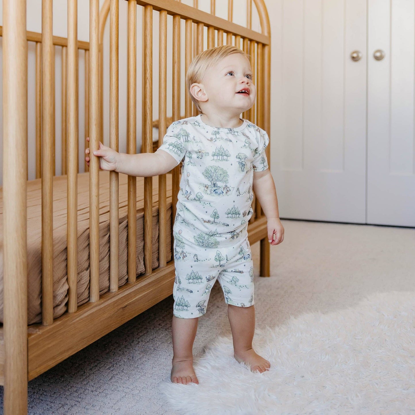 Copper Pearl | 2pc Short Sleeve Pajama Set - Hundred Acre Wood