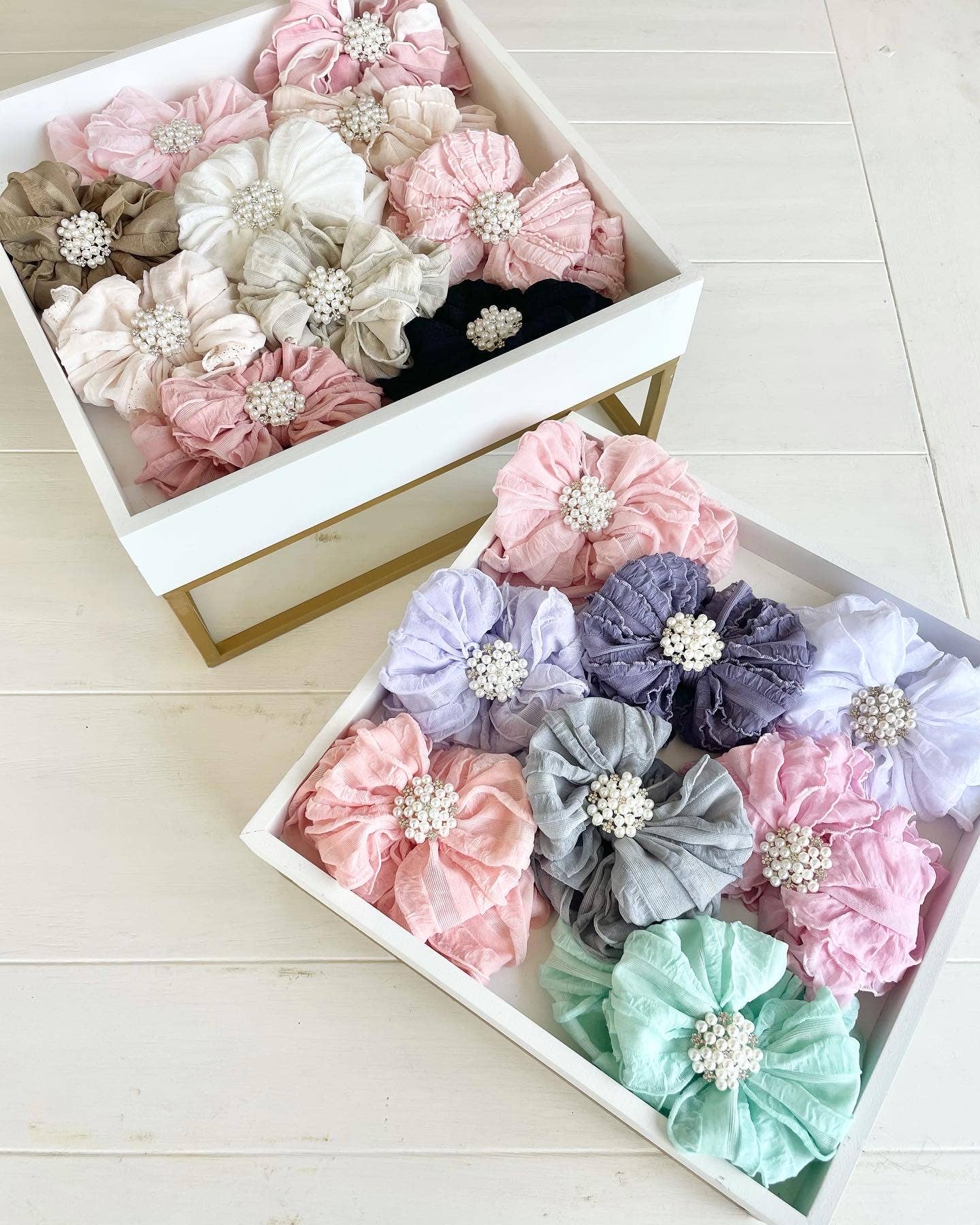 Rockin Royalty - Pearl Ruffled Headband