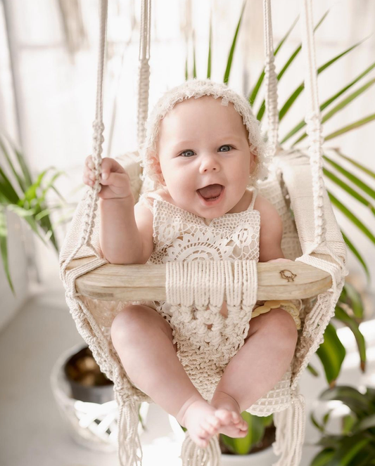 organic cotton | handmade macrame swing