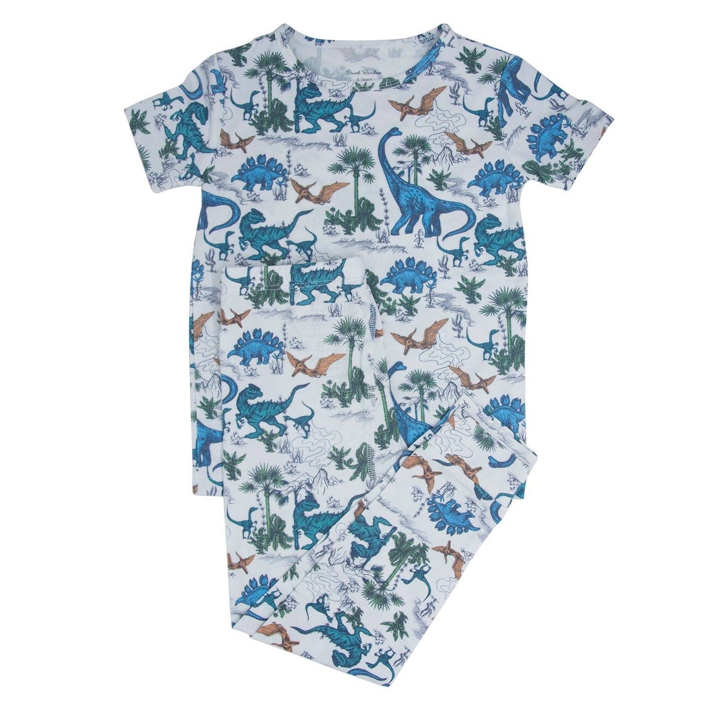 Sweet Bamboo - Big Kid Pajama S/S - Dinoland