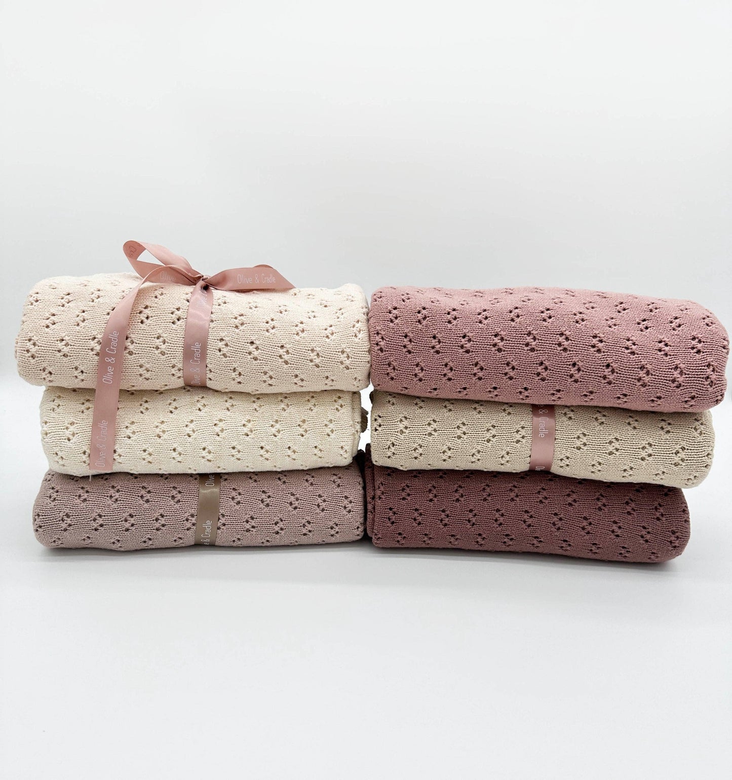 Grace Knitted Cotton Baby Blanket