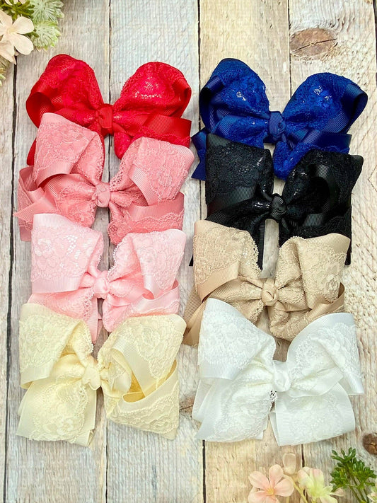 4.5" Chantilly Lace Classic Hair Bow