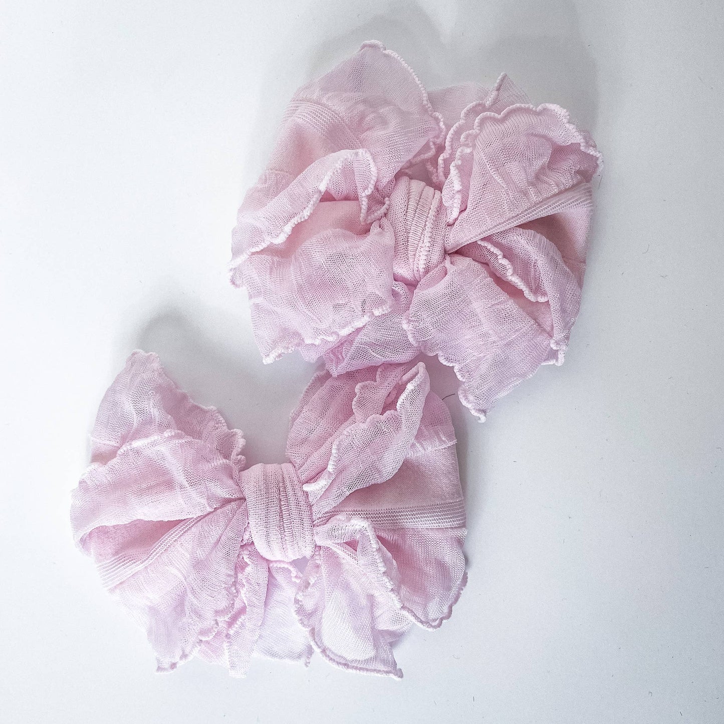 Rockin Royalty - Ruffle Clip Set- Baby Pink