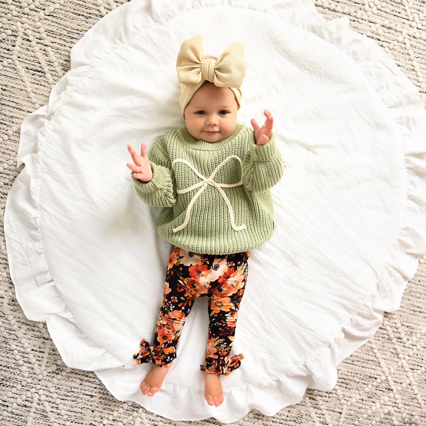 Green Bow Oversized Sweater