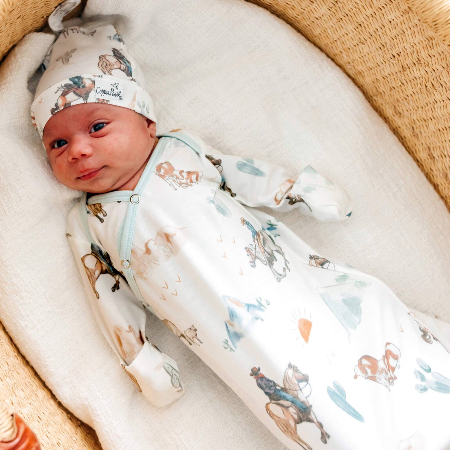 Copper Pearl | Newborn Knotted Gown - Boone