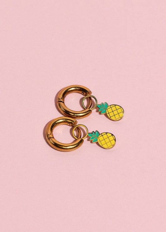 Pineapple Huggie Charm
