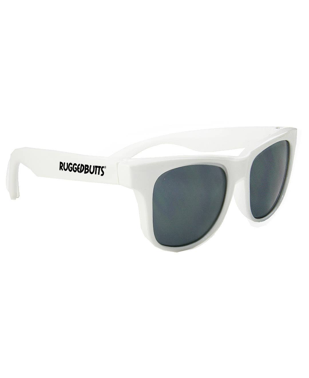 RuffleButts + RuggedButts - Kids White Sunglasses