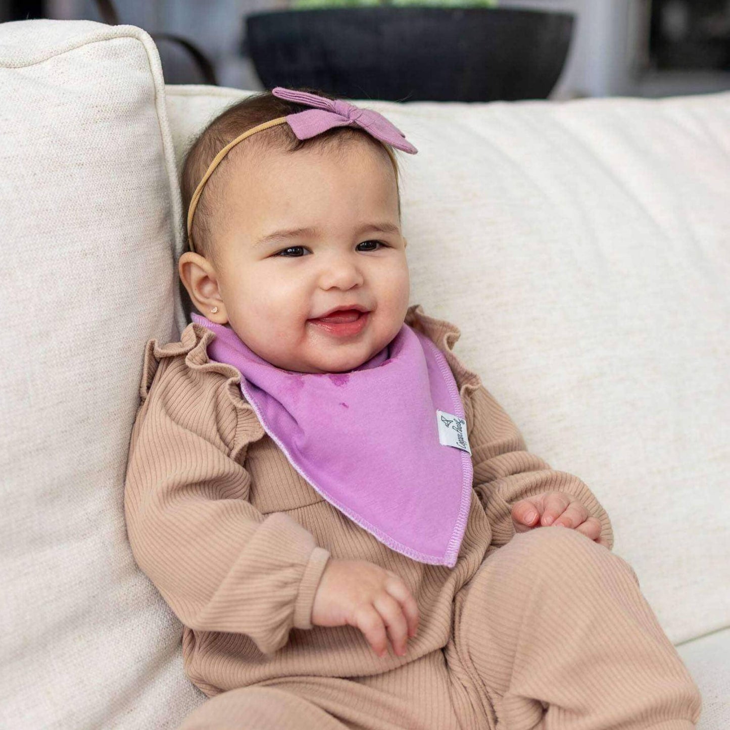Copper Pearl | 4 Pack Baby Bandana Bibs - Flora