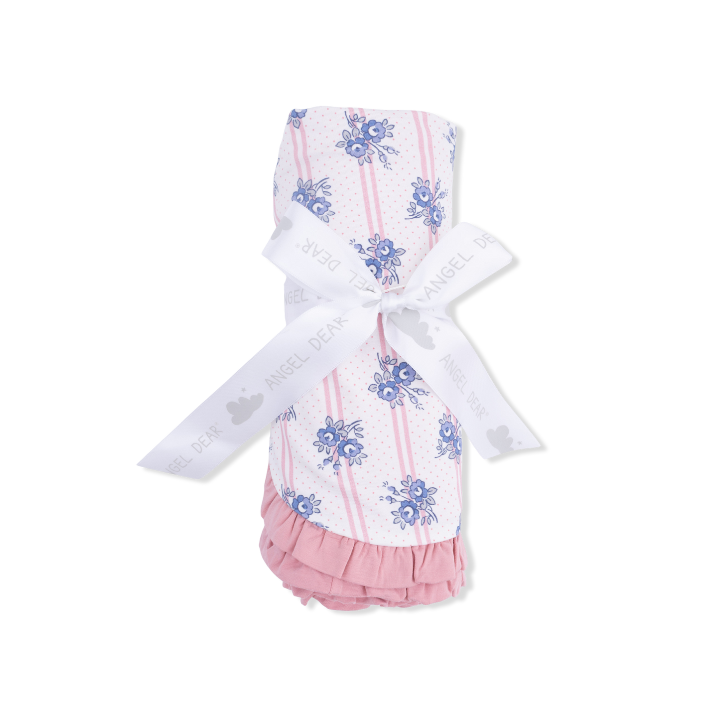 Angel Dear | Stripe Dot Roses - Ruffle Blanket