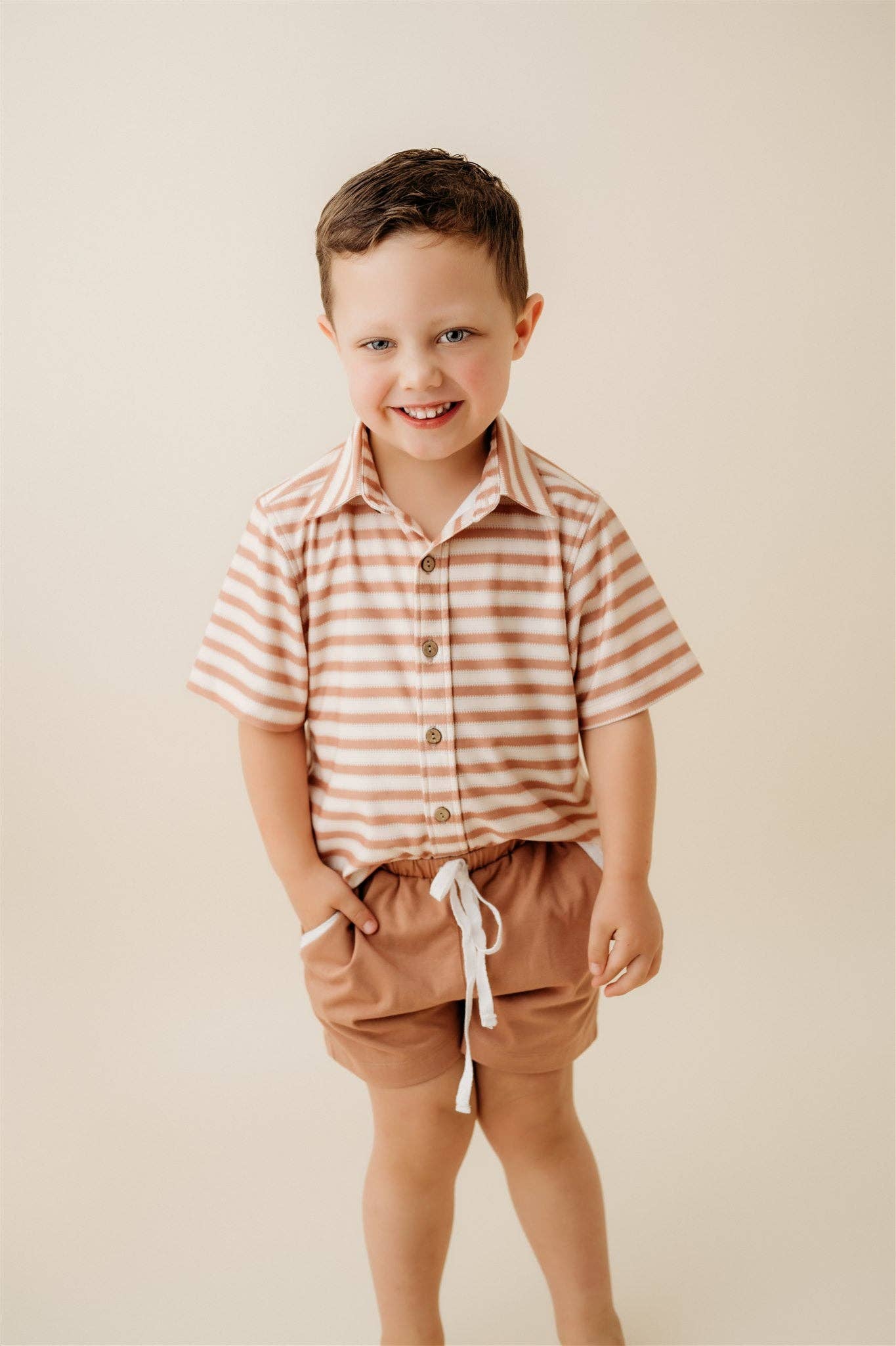 Remington Road - Button down Top | Clay Stripe