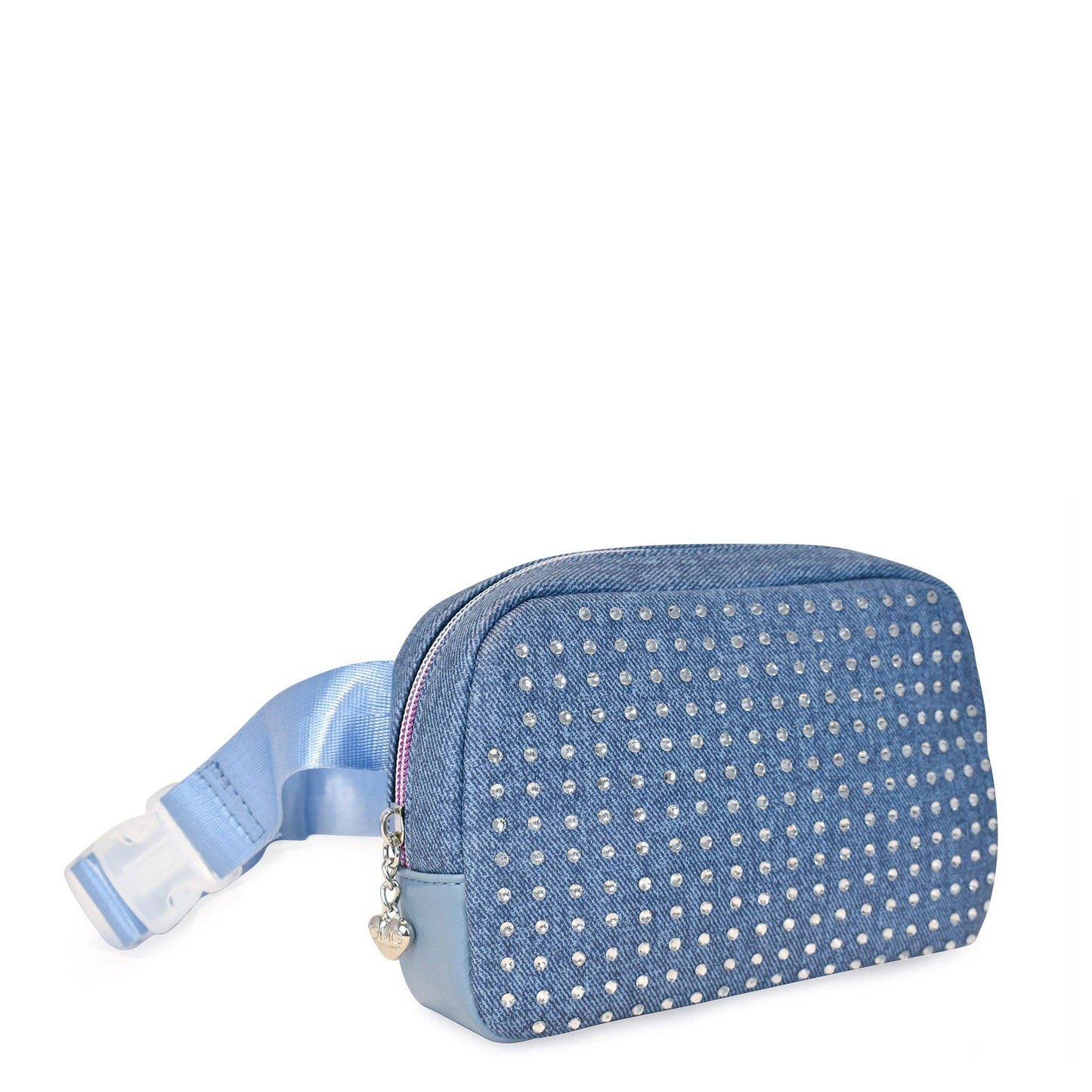 OMG Accessories - Rhinestones Denim Fanny Pack