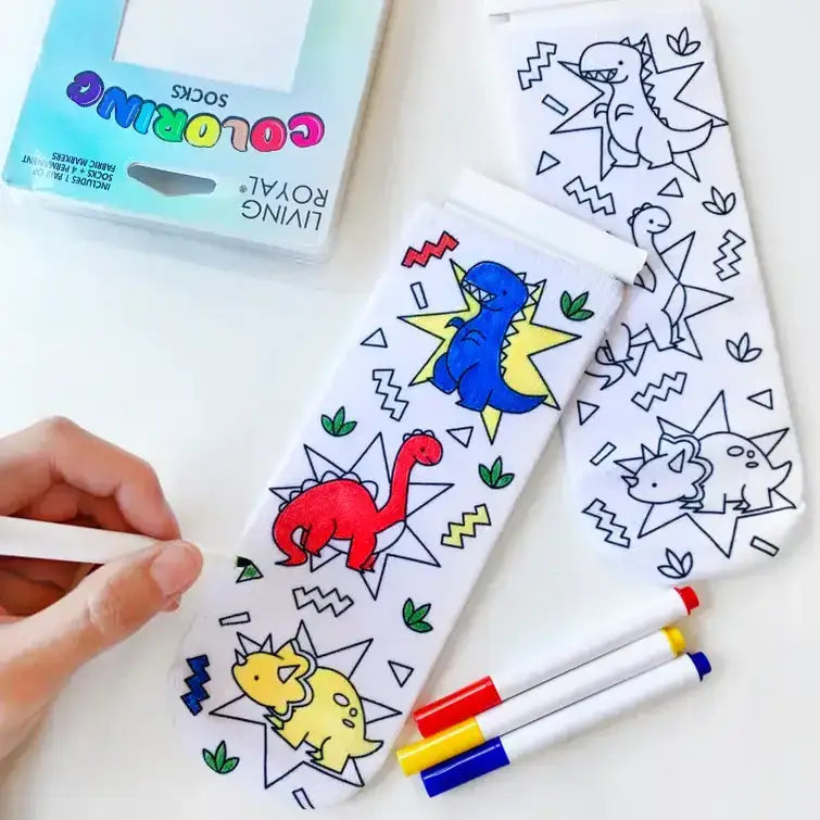 Ankle Socks - DIY Coloring Kit - Frozen Ice Cream Treats