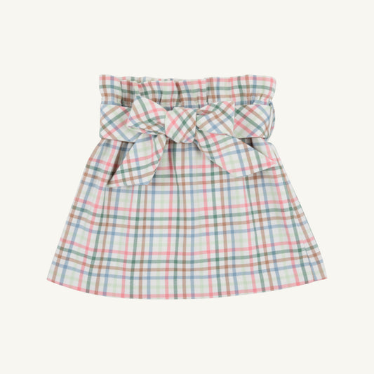 TBBC | Beasley Bow Skirt (Woven Yarn) - Manalapan Plaid