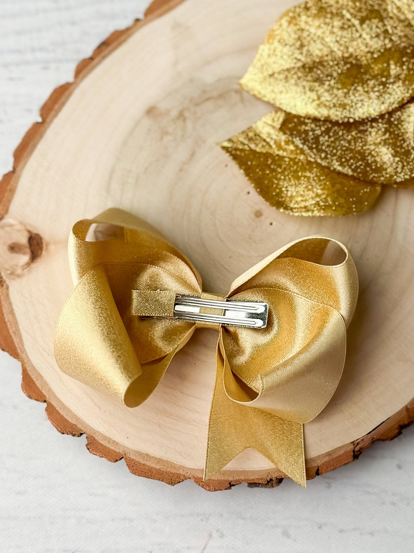 Holiday Shimmer Satin Hair Bows