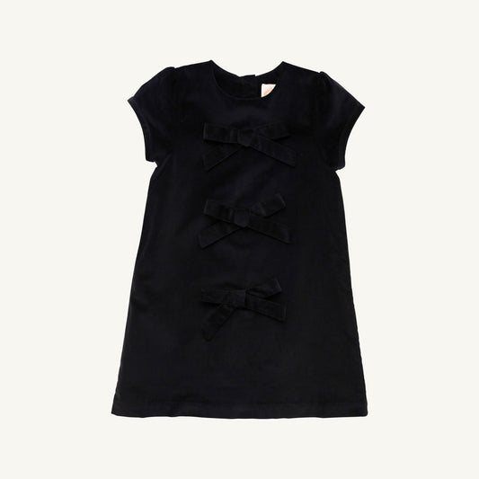 TBBC | Betts Bow Dress - Newport Night Velveteen
