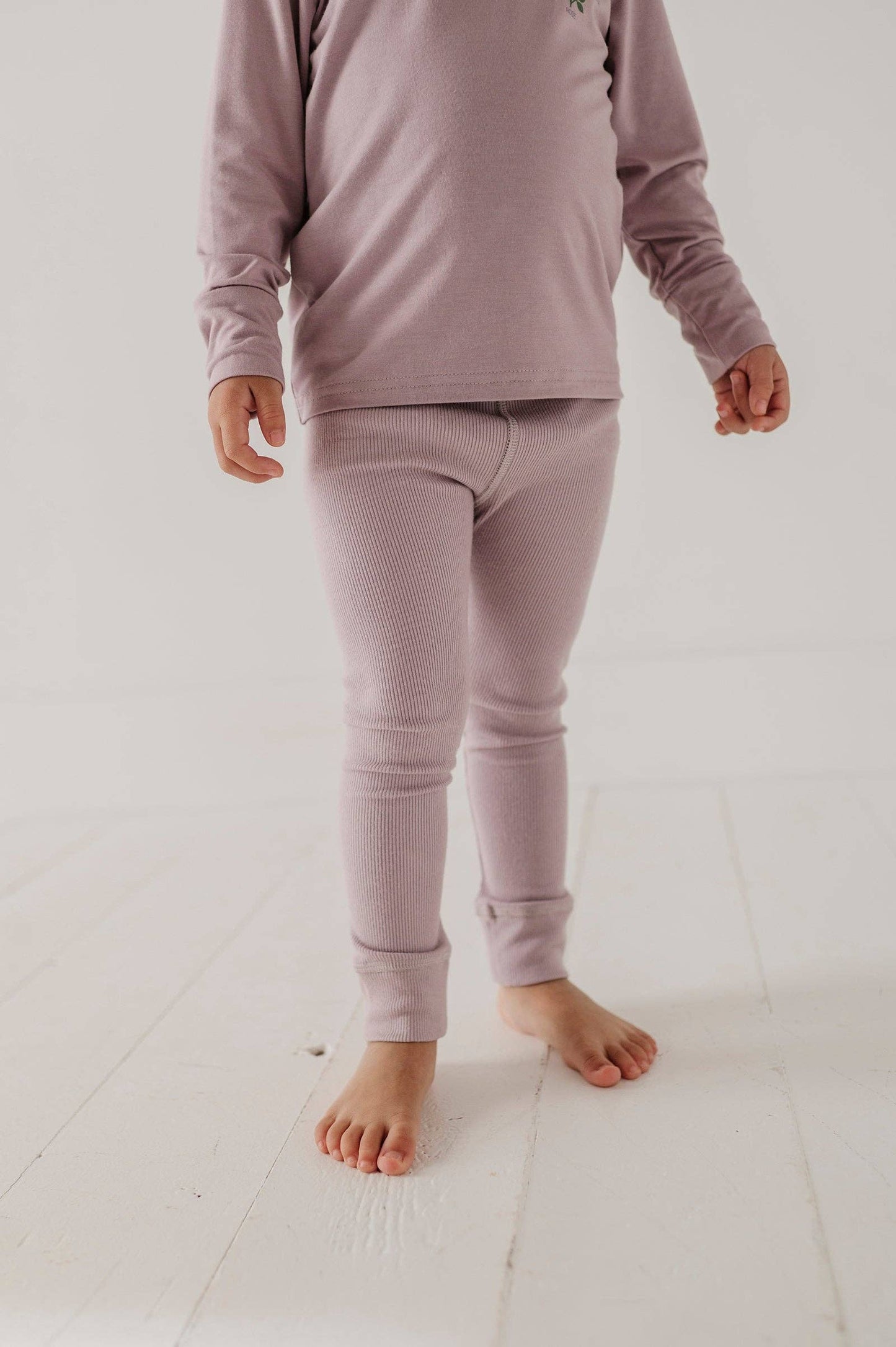 Lavender Ribbed Bamboo/Cotton Leggings