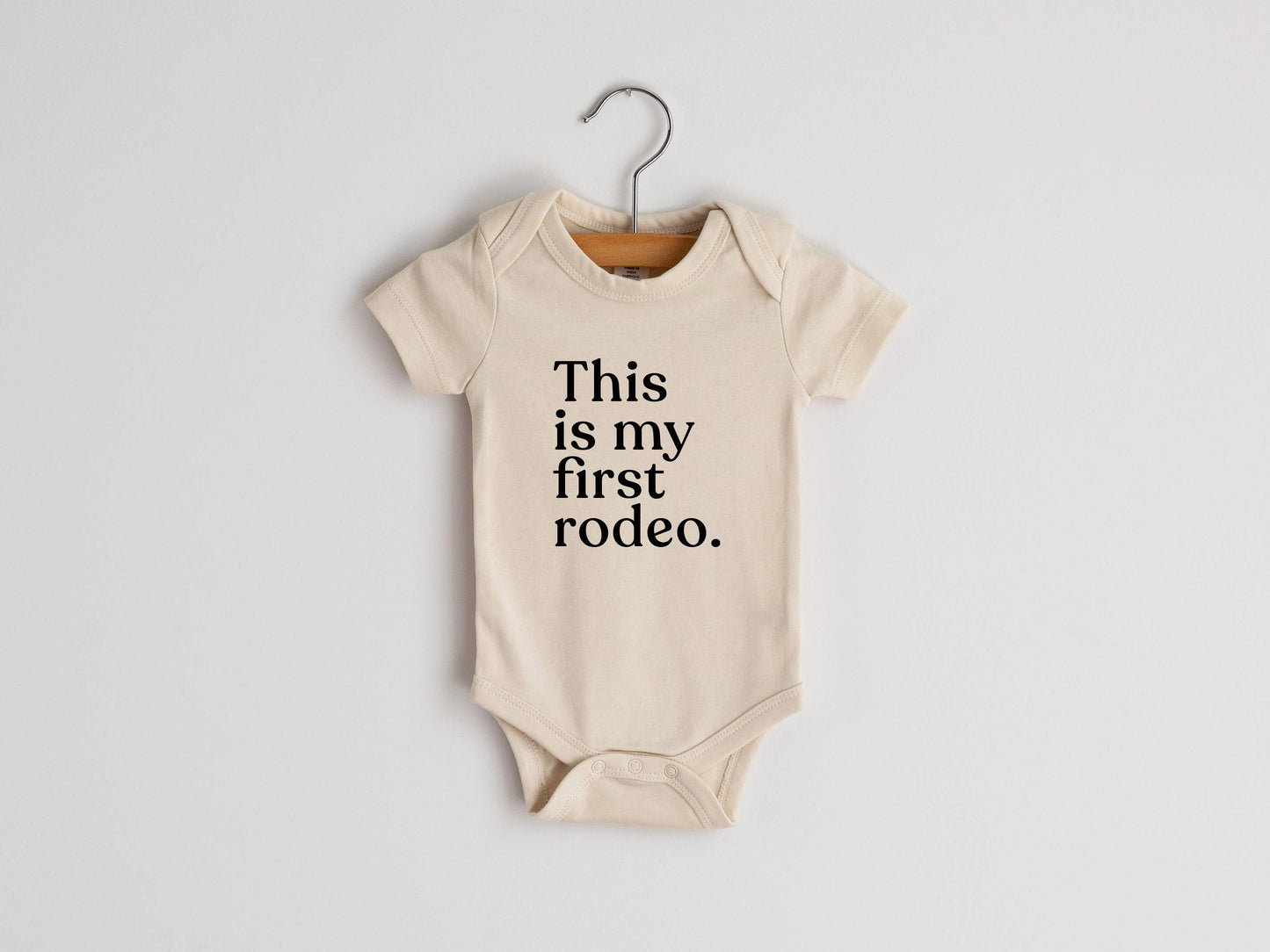 This Is My First Rodeo Modern Organic Baby Bodysuit