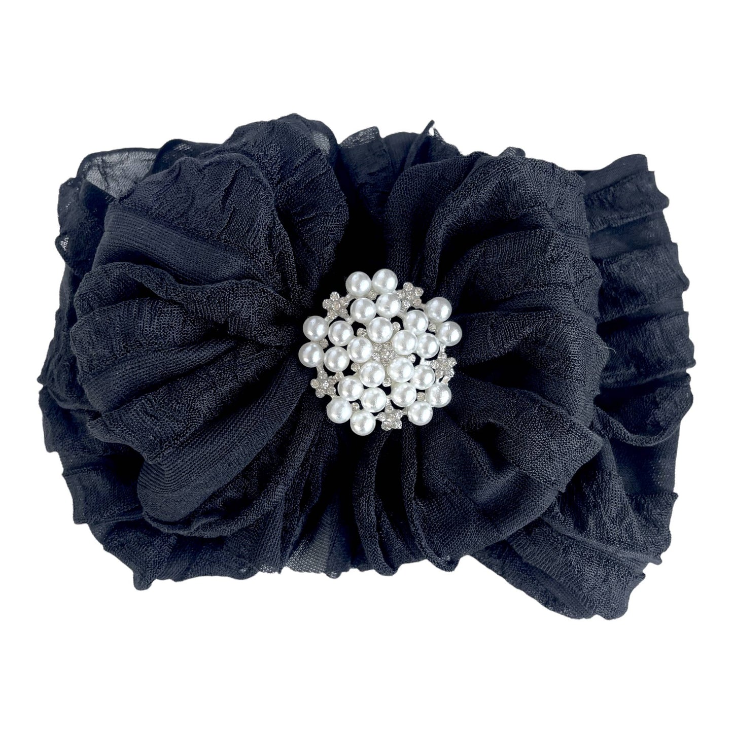 Rockin Royalty - Pearl Ruffled Headband