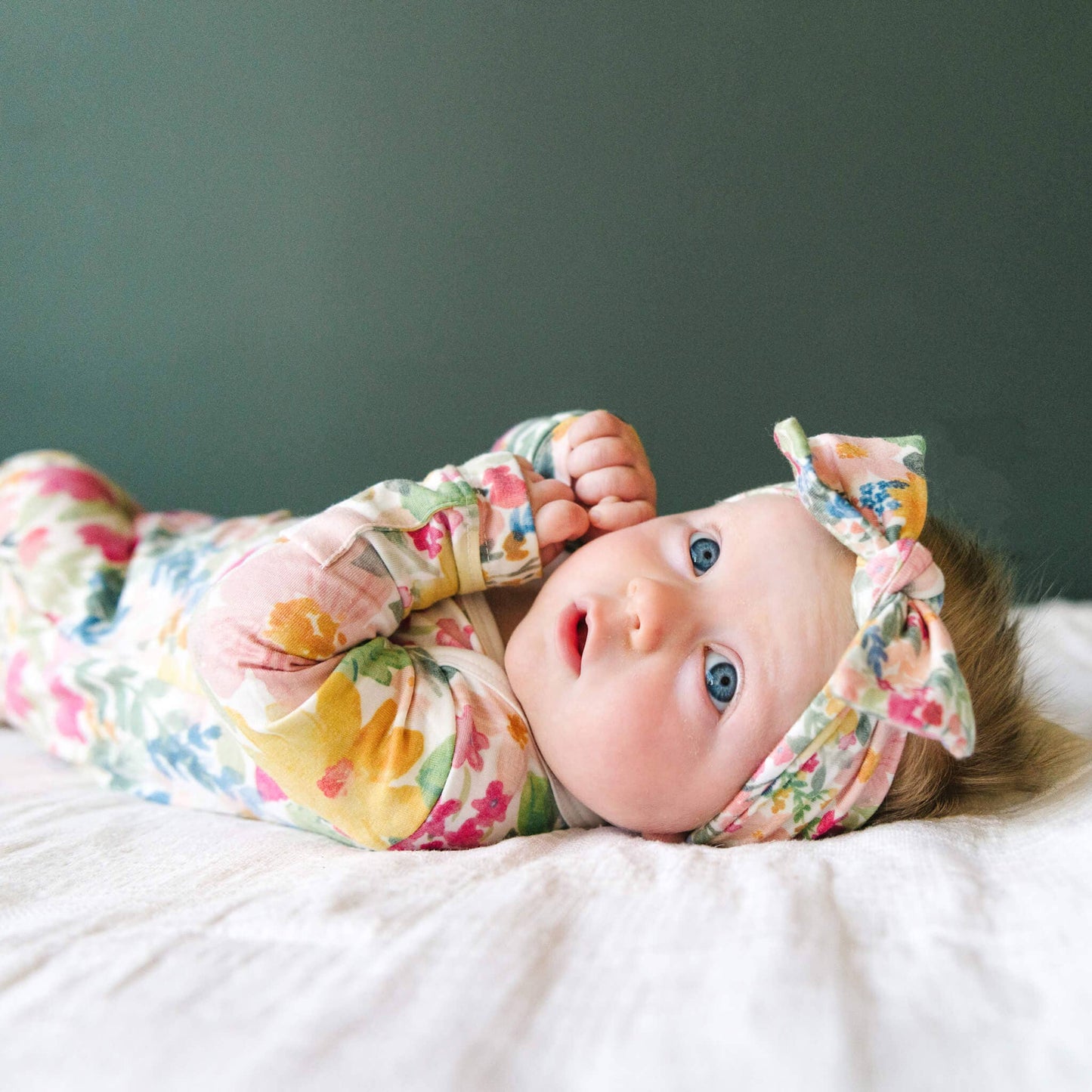 Copper Pearl | Newborn Knotted Gown - Lark