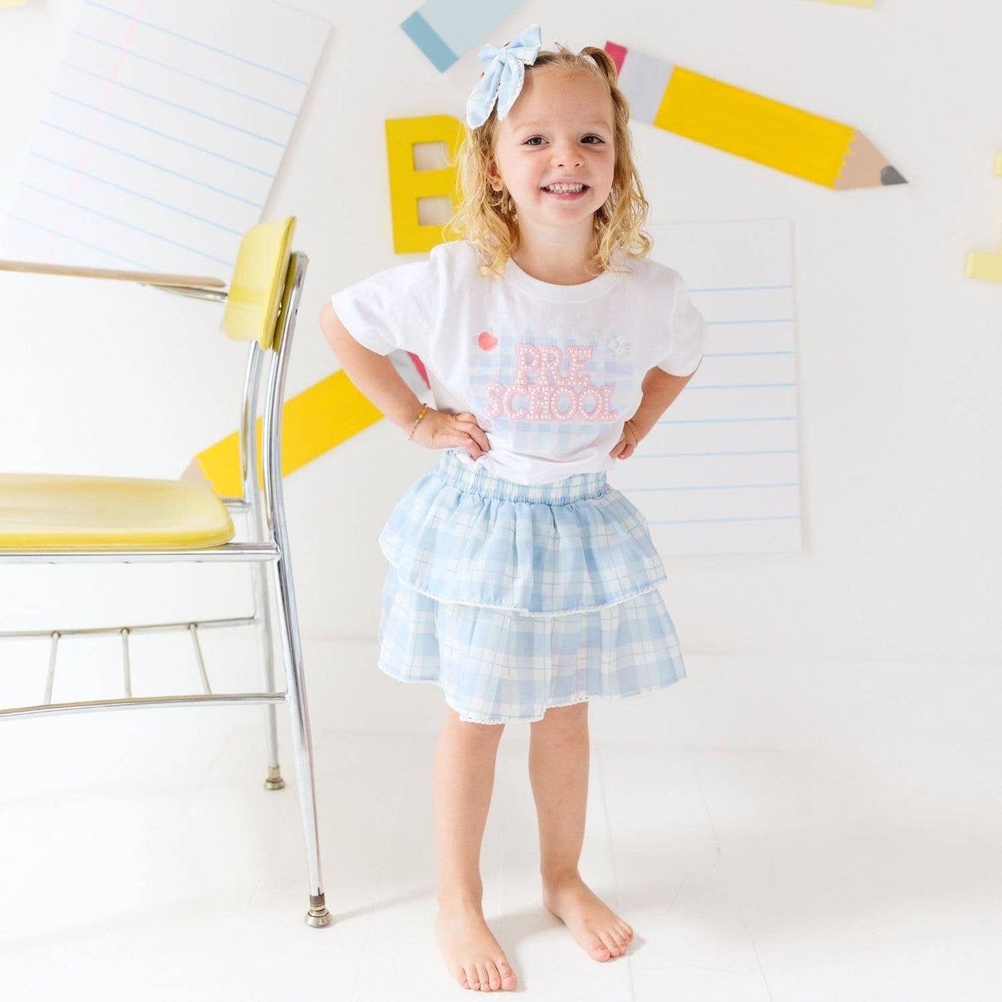 Blue Plaid Skort - Back To School