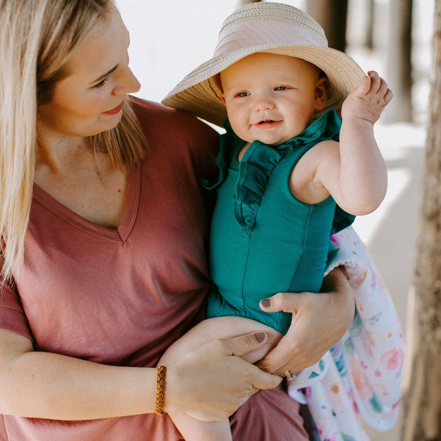 Copper Pearl | Premium Baby Knit Hooded Towel - Bloom