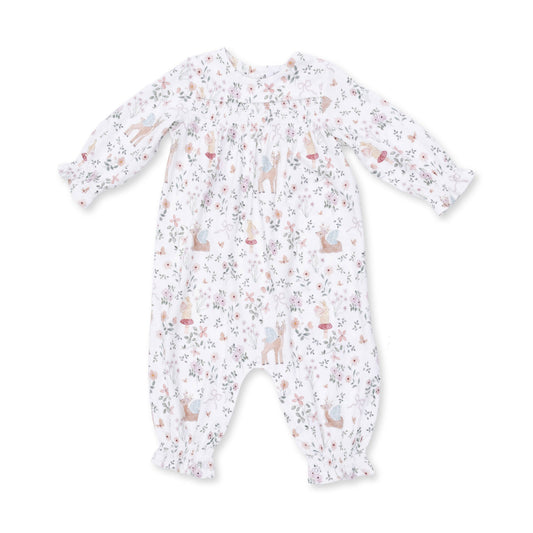 Enchanted Woodland - Smocked Long Sleeve Romper