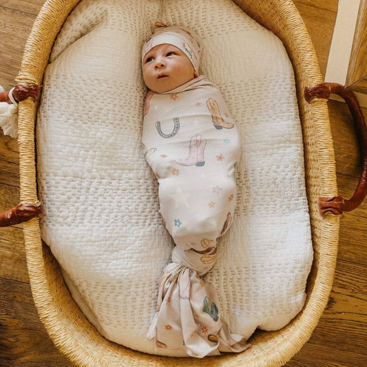 Copper Pearl | Knit Swaddle Blanket - Cheyenne