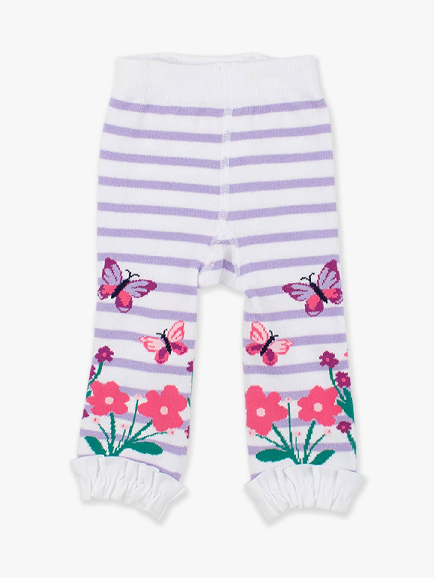 RuffleButts + RuggedButts - Girls Fluttering Fields Patterned Footless Ruffle Tights