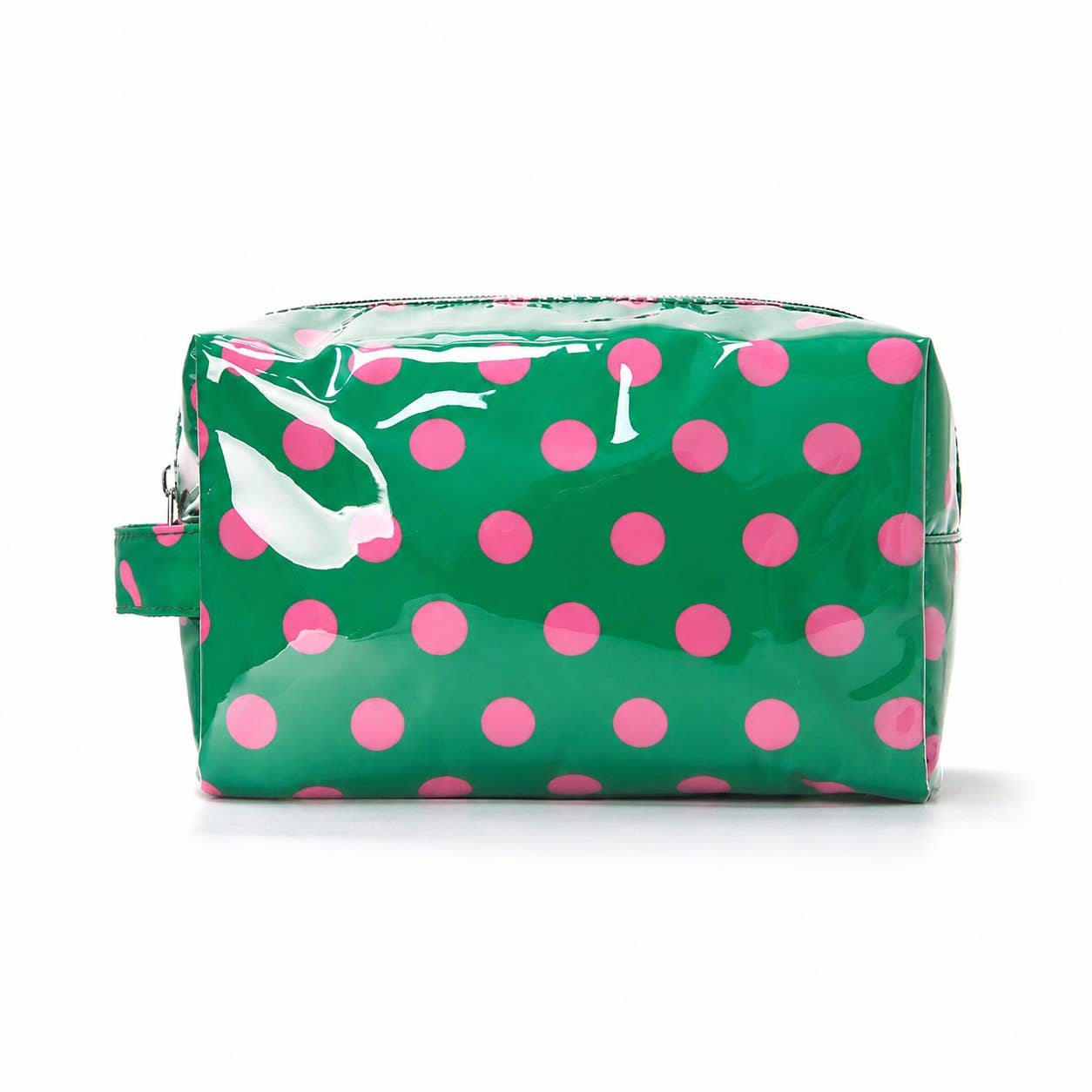 Vinyl Polka Dot Cosmetic Pouch