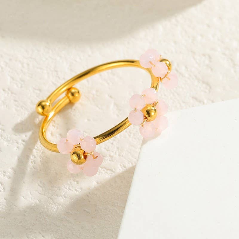 Beaded Flower Ring