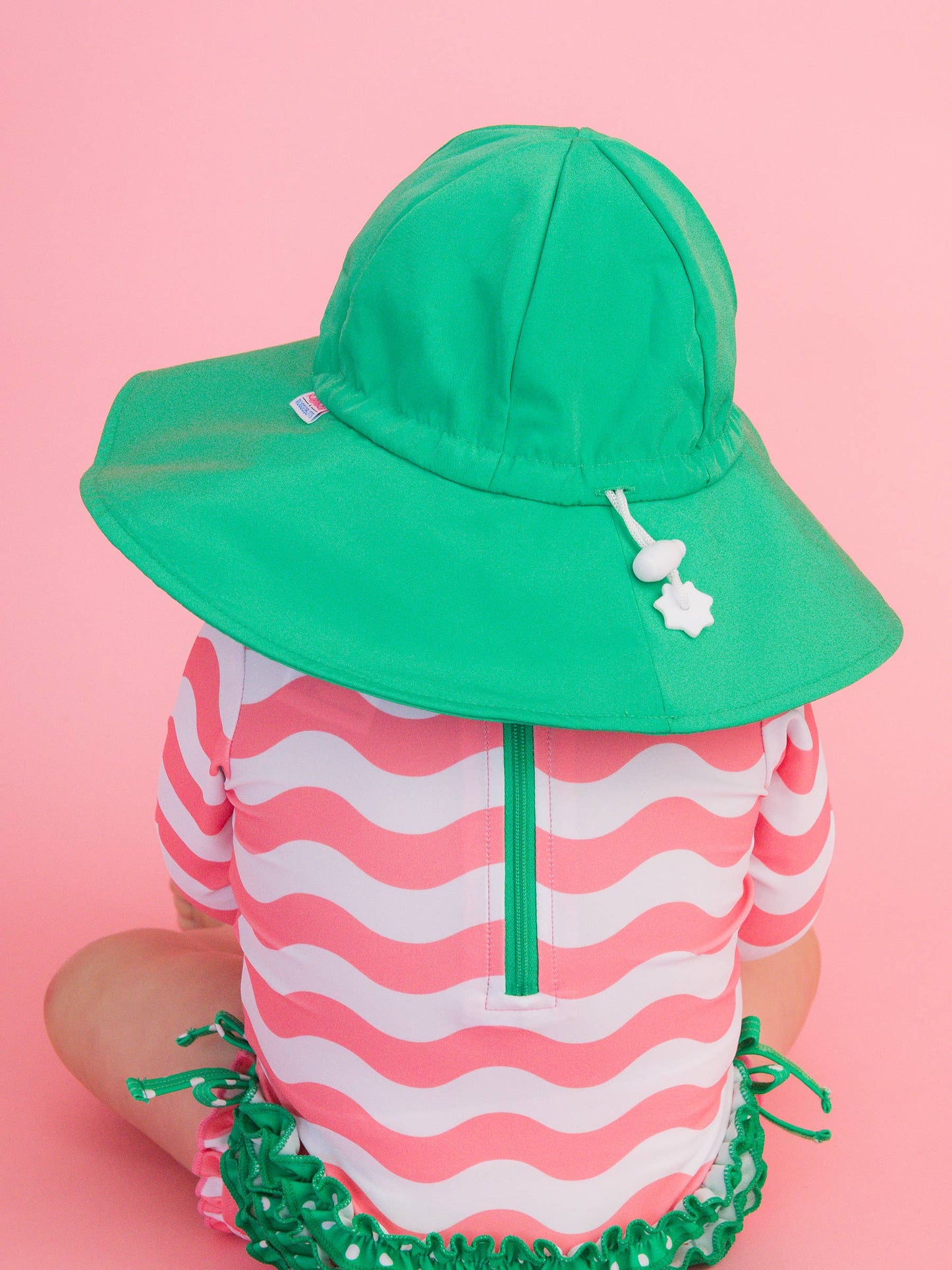RuffleButts + RuggedButts - Kids Bright Green Sun Protective Hat