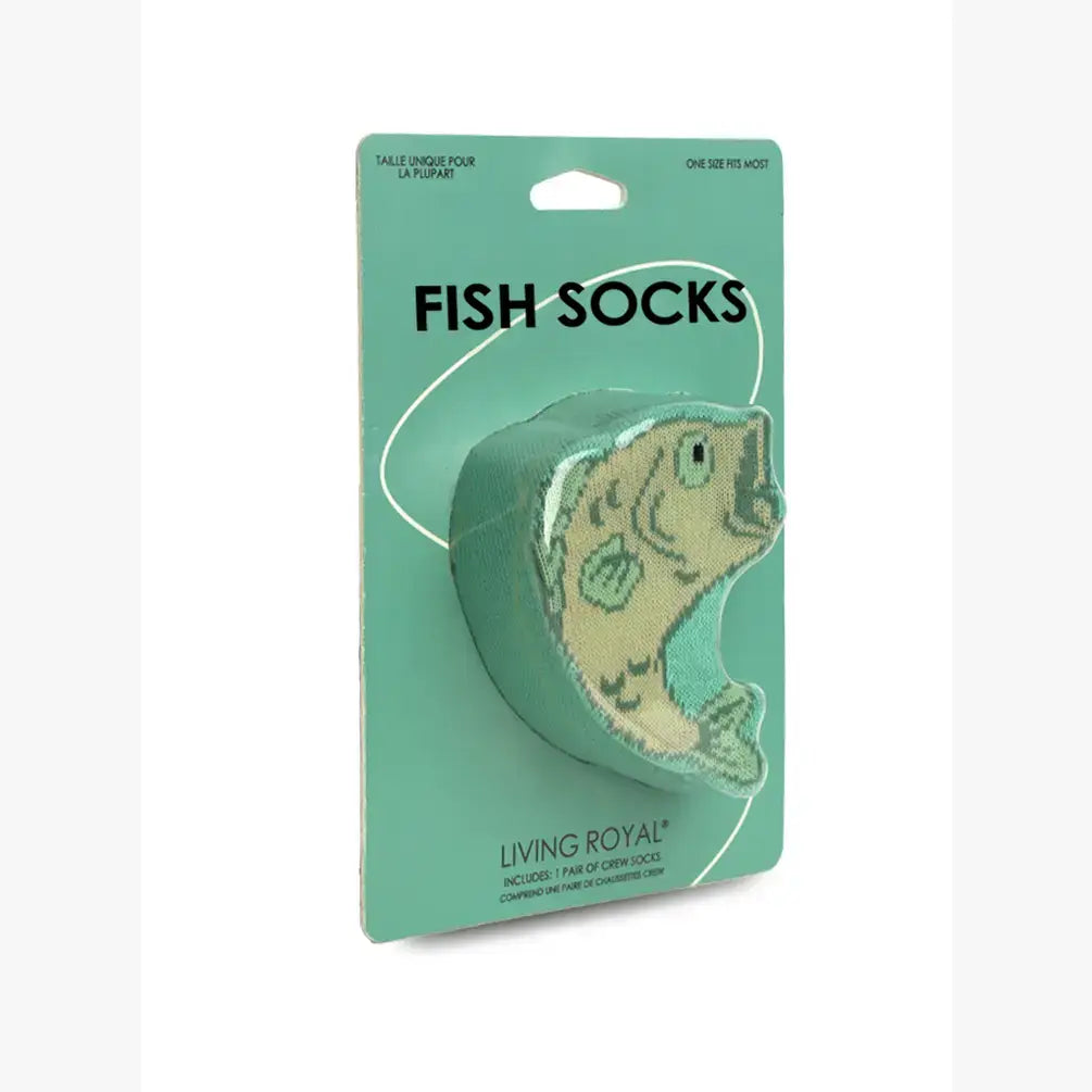 3D Packaged Crew Socks - "Gone Fishing"