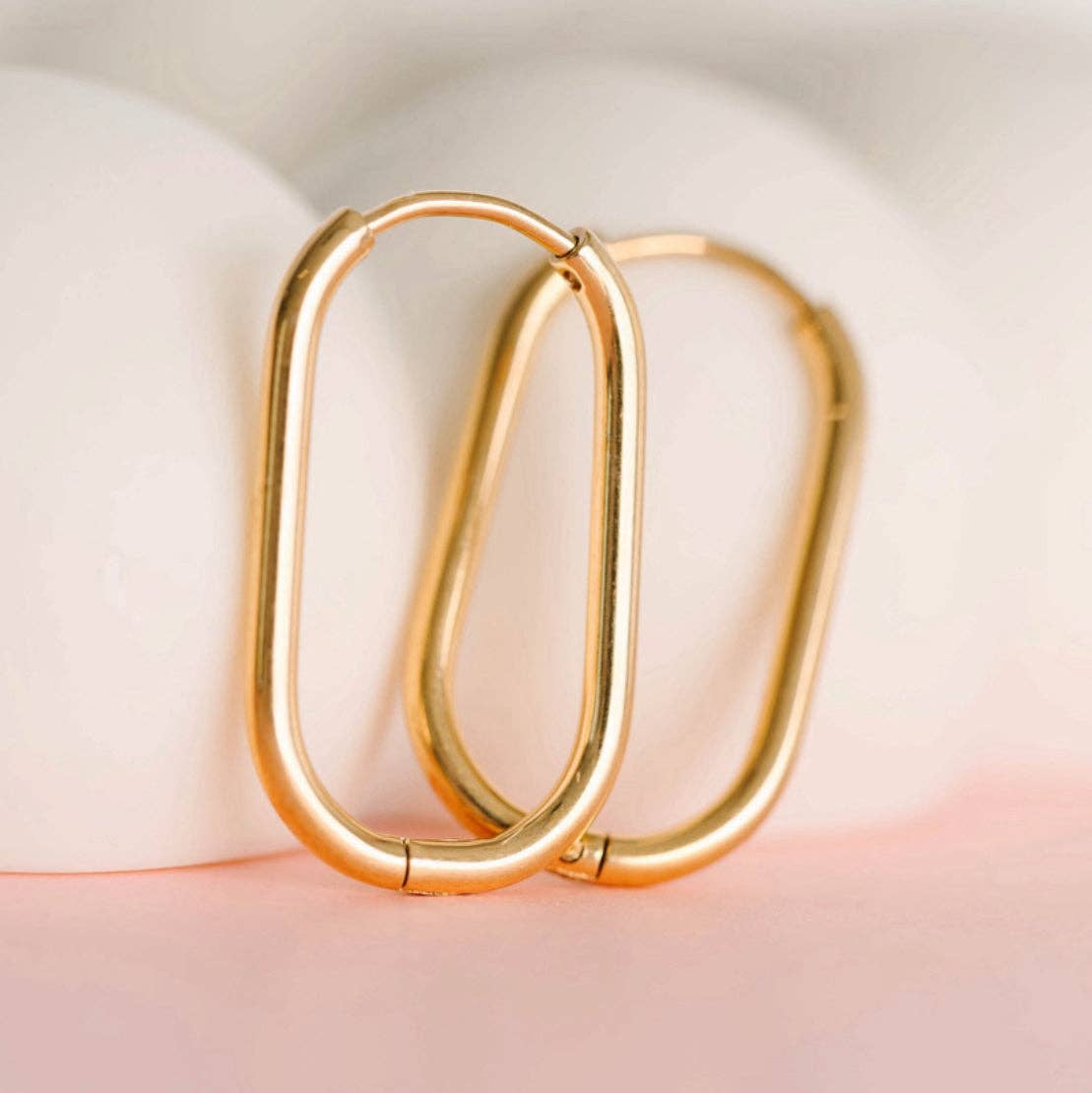 Pierced Co - Rectangle Gold Huggies