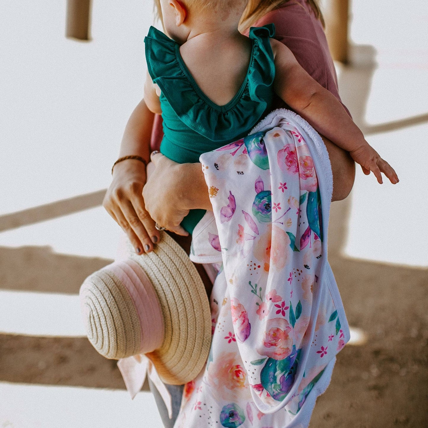 Copper Pearl | Premium Baby Knit Hooded Towel - Bloom