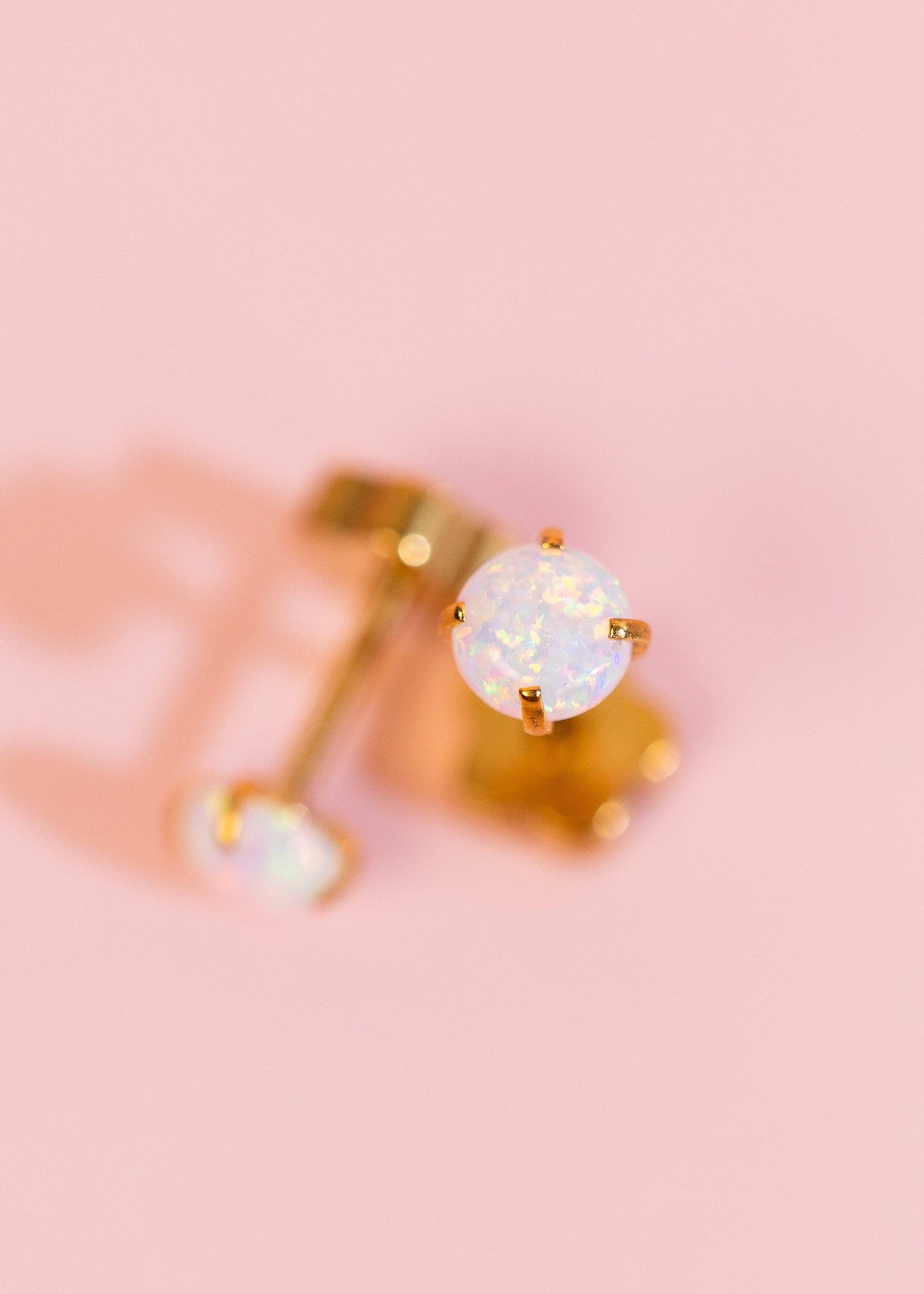 White Opal Earrings
