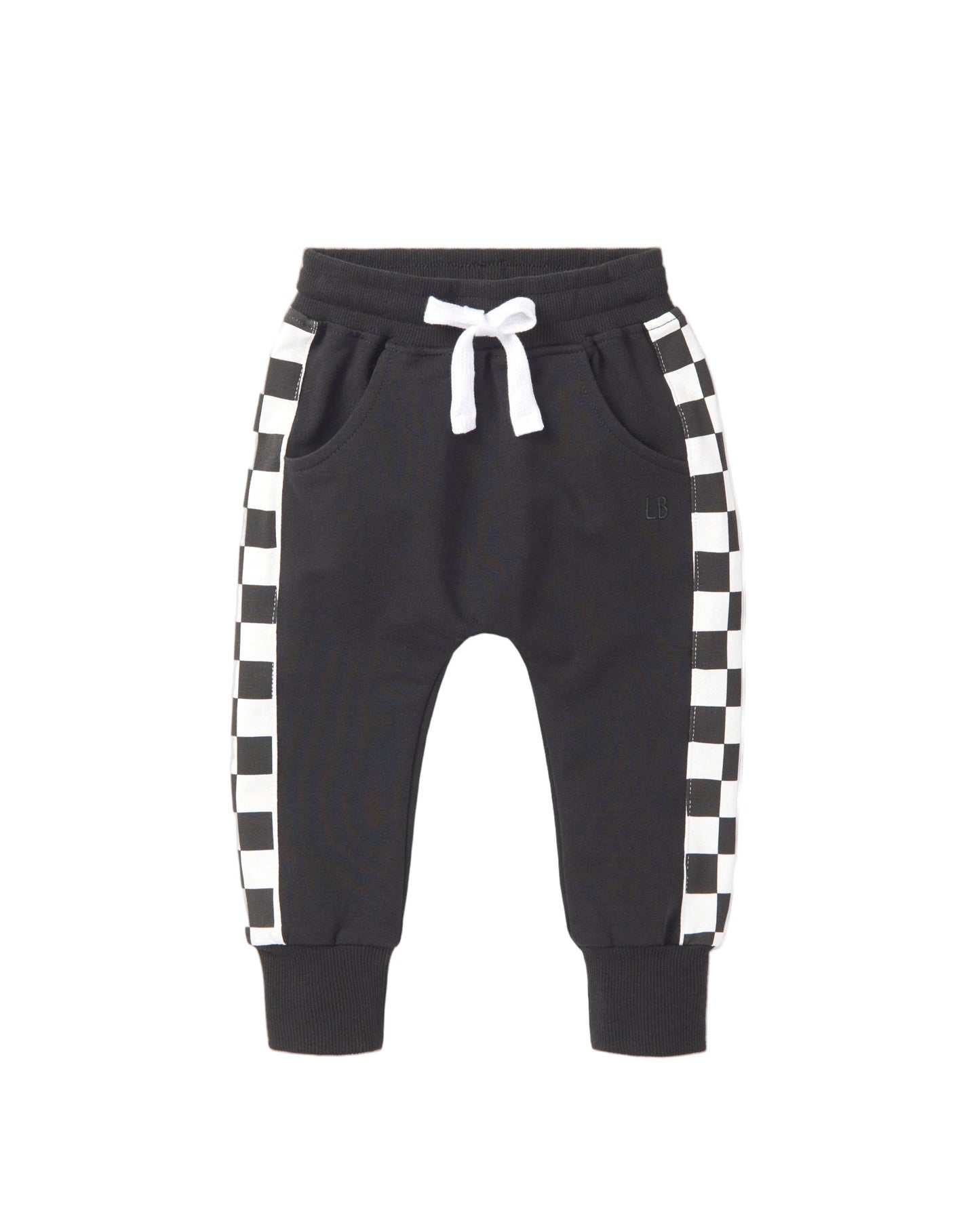 Side Checkered Joggers and Pullover Set