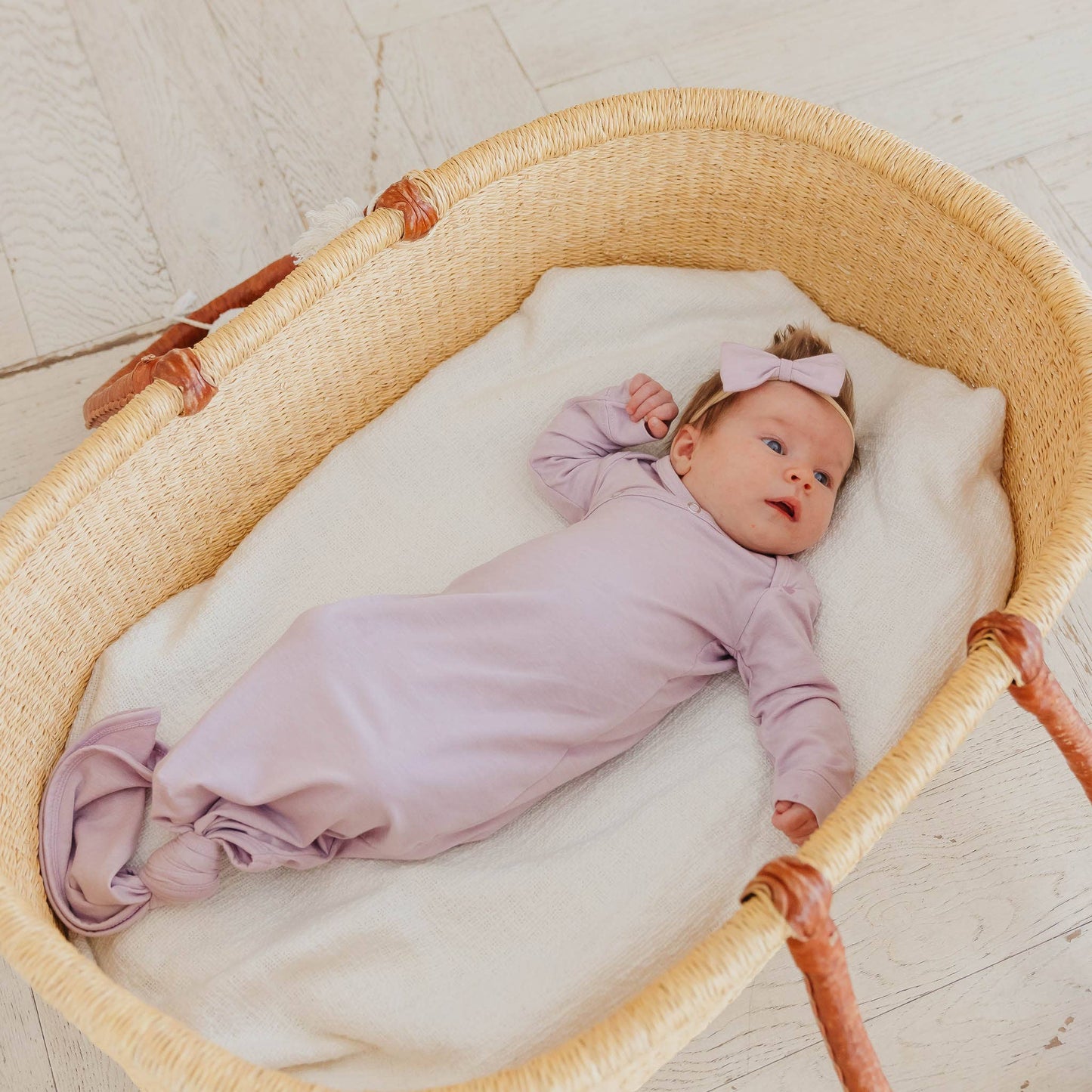 Copper Pearl | Newborn Knotted Gown - Lily