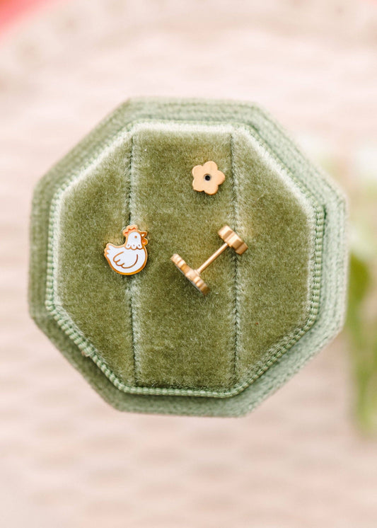 Pierced Co | Chicken Stud Earrings