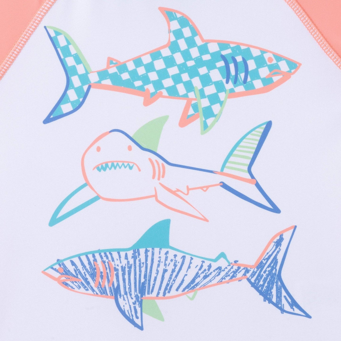 Andy & Evan - Boys Short Sleeve Rashguard Set | Shark Sketches