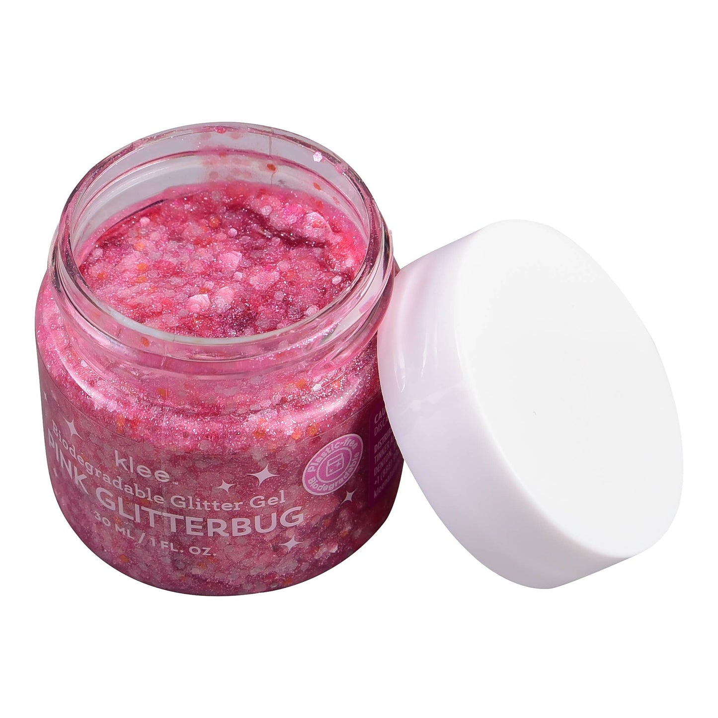 Klee Naturals | Pink Glitterbug - Klee Biodegradable Glitter Gel, 1 oz
