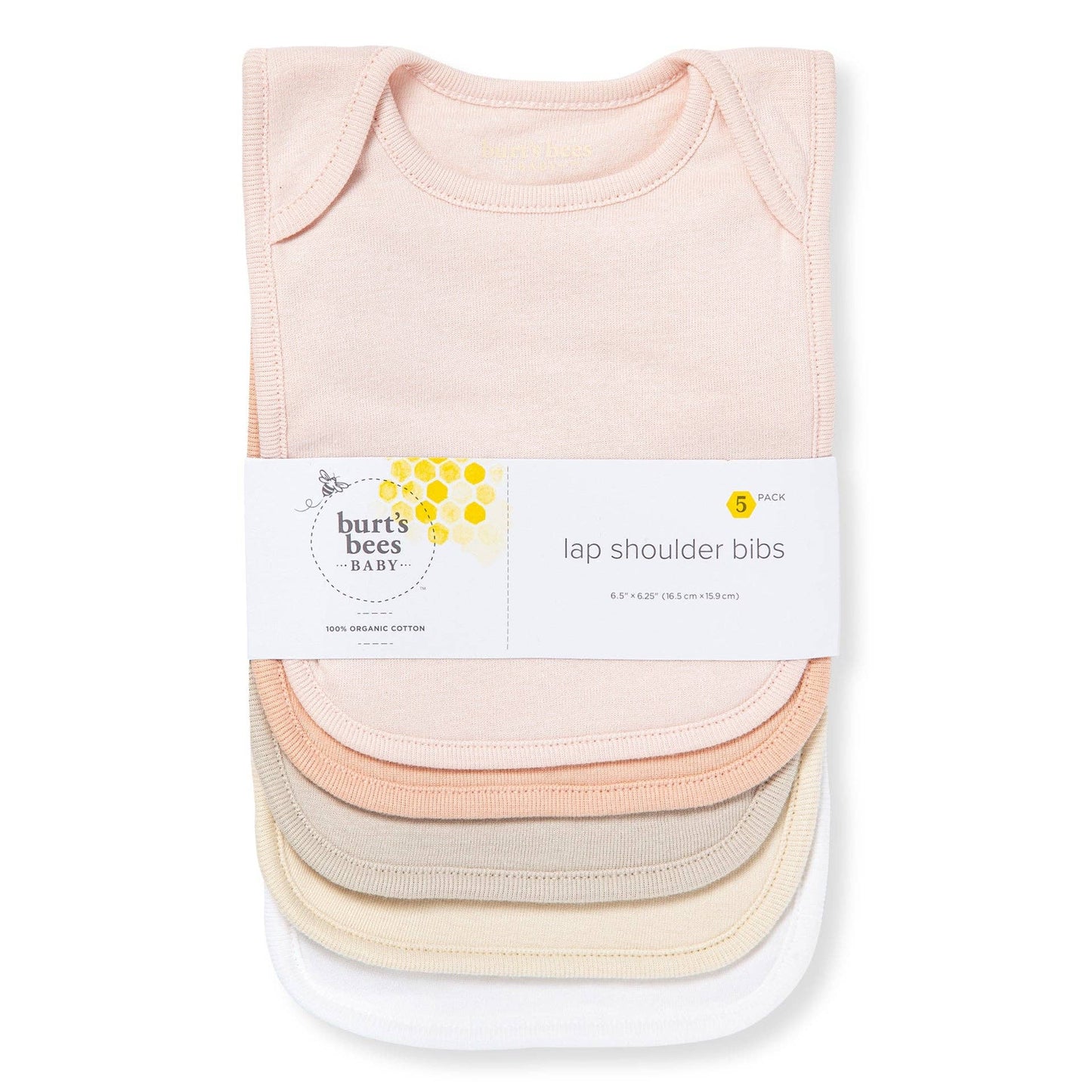 Baby Bibs 5 Pack - Pink Sand | Organic Cotton