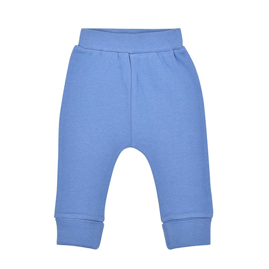 Finn + Emma - Baby cuffed organic pants | periwinkle blue